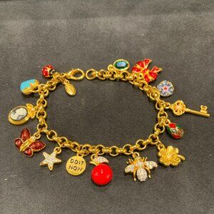 Vintage Joan Rivers "All my favorite things" gold-tone 14 charms bracelet
